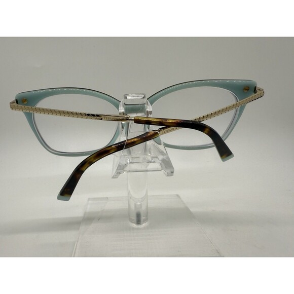 Tiffany & Co. Reading Glasses TF 2194 8134 54-16 Black Blue & Gold Frame & Case - Picture 3 of 15